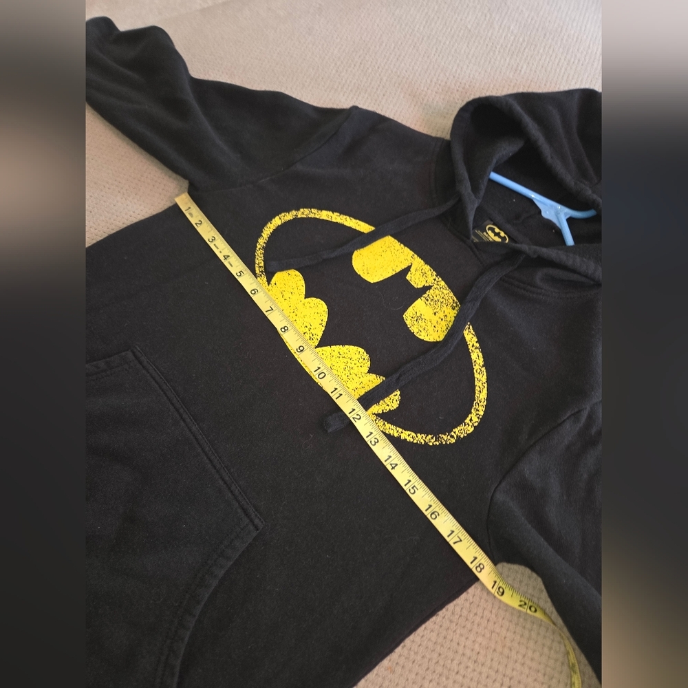 Batman DC superhero adult small black hoodie sweatshirt Preowned - Picture 4 of 8